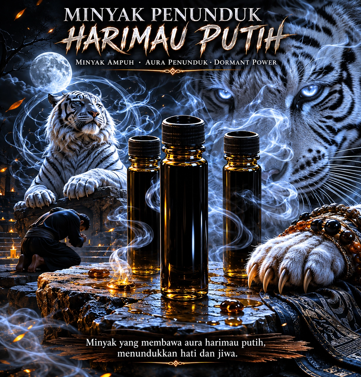 Minyak Penunduk dan Penggerun Harimau Putih